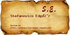 Stefanovics Edgár névjegykártya